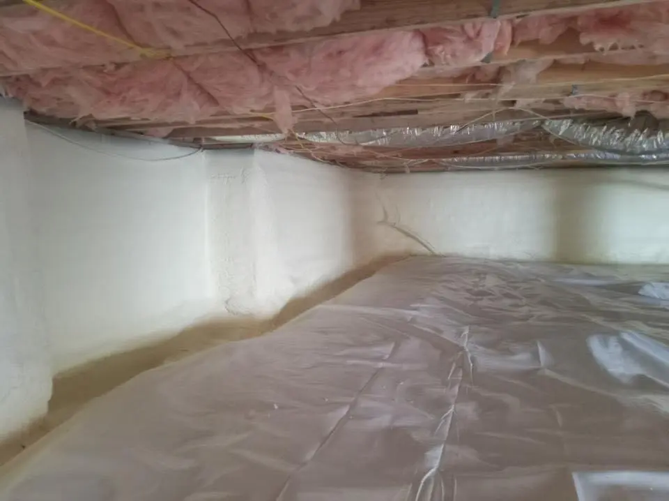 Crawl space encapsulation with closed-cell spray foam for Spray Foam Roofing in Leander